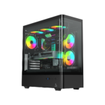 TAG GAMERZ COMPUTER CASE-AURORA TG BK WITHOUT PSU