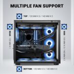 Ant Esports Crystal Cabinet - Black - Image 2