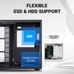 Ant Esports Crystal Cabinet - Black - Image 3