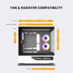 Ant Esports Crystal Spectra Cabinet - Black & White - Image 4