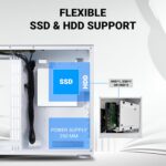 Ant Esports Crystal Cabinet – White - Image 4