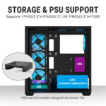 Ant Esports Crystal X7 Cabinet – Black - Image 2