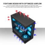 Ant Esports Crystal X7 Cabinet – Black - Image 4