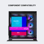 Ant Esports Crystal X7 Pro Max ATX Cabinet - Black - Image 2