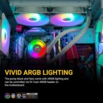 Ant Esports ICE-240 240mm AIO I CPU Liquid Cooler – White - Image 4