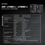 Ant Esports ICE- 270M 6F (Pre-Installed 6 Static RGB Fans) Cabinet- Black - Image 4