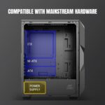 Ant Esports ICE- 300 Mesh Cabinet - Black - Image 4