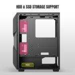 Ant Esports ICE- 300 Mesh Cabinet - Black - Image 5