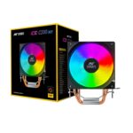 Ant Esports ICE-C200 V2 Air Cooler CPU Fan with Rainbow LED Fan - Black