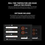 Ant Esports V4 Digital CPU Air Cooler CPU Fan with LED Temperature Display & ARGB - Black - Image 7