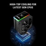 Ant Esports V4 Digital CPU Air Cooler CPU Fan with LED Temperature Display & ARGB - Black - Image 6