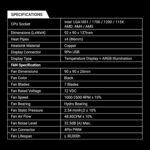 Ant Esports V4 Digital CPU Air Cooler CPU Fan with LED Temperature Display & ARGB - Black - Image 8