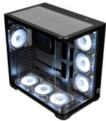 Circle Lucid AX BTF Panoramic Curved Glass Cabinet - Black - Image 3