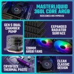 Cooler Master ML360L Core ARGB CPU Liquid Cooler - Black - Image 2