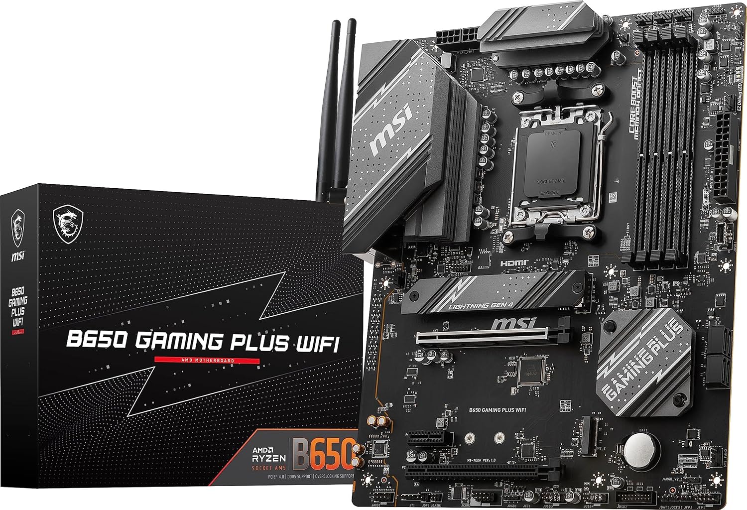 MSI B650 Gaming Plus WiFi Support AMD Ryzen 9000/8000/ 7000 Series ATX DDR5 Motherboard - Image 1