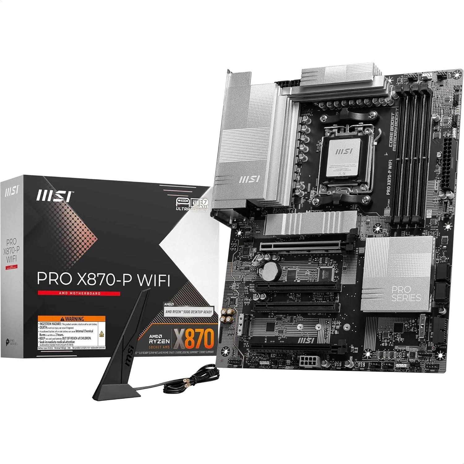 MSI PRO X870-P WiFi Support AMD Ryzen 9000/8000/ 7000 Series ATX DDR5 Motherboard - Image 1
