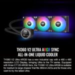 Thermaltake TH360 V2 Ultra ARGB Sync 360mm CPU Liquid Cooler AIO – Black - Image 2