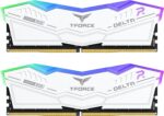 TeamGroup T-Force Delta RGB 32GB (2X16GB) 6000MHz CL38 DDR5 Desktop Gaming Memory RAM – White